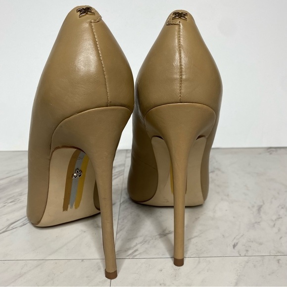 Sam Edelman Danna Tan Leather Pointy Toe Pump Heel 10M - Picture 4 of 16